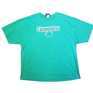 GUINNESS Beer T Shirt Size 2XL Men's Logo Shamrock Green St Patrick's Casual